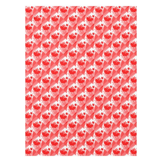 Canadian Maple Leaf Layered Style CANADA Tablecloth (Front)