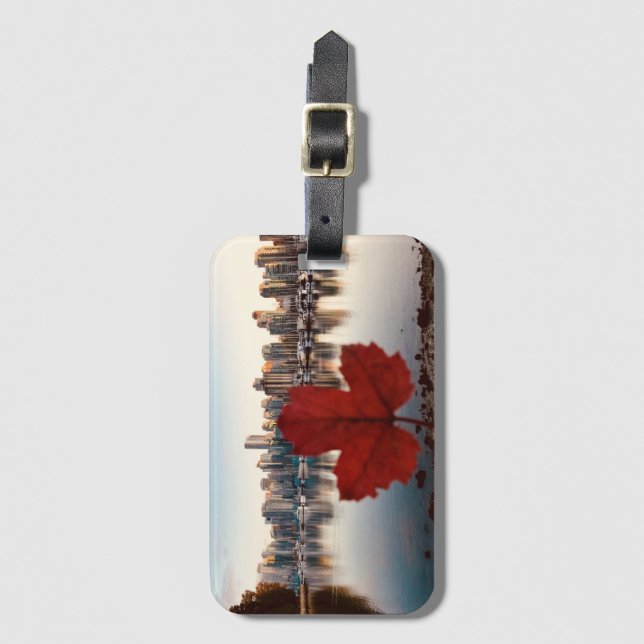 Canadian Maple Leaf Luggage Tag (Front Vertical)