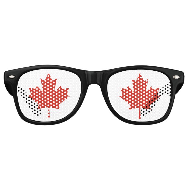 Canadian Maple Leaf Retro Sunglasses (Front)
