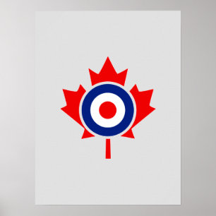 Canadian Maple Leaf Roundel Mod Badge Poster