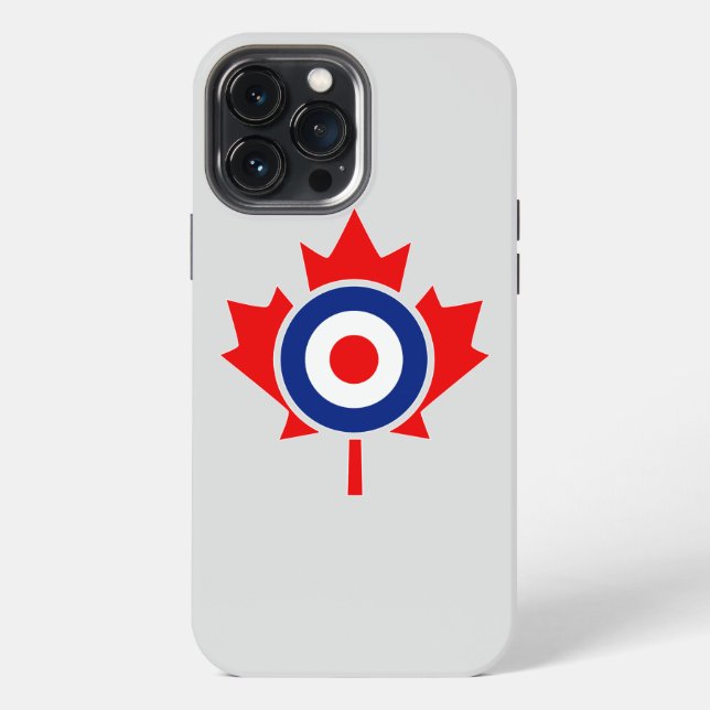 Canadian Maple Leaf Roundel Mod BLUE iPhone Case (Back)