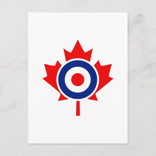 Canadian Maple Leaf Roundel Mod CANADA Postcard (Front)