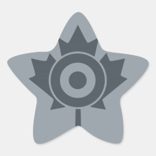 Canadian Maple Leaf Roundel Mod Graphic Star Sticker