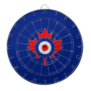 Canadian Maple Leaf Roundel Mod on blue Dartboard