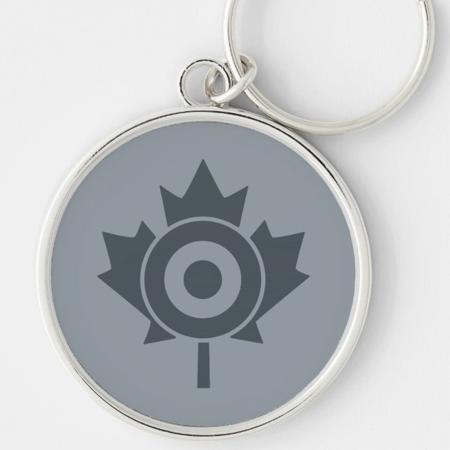 Canadian Maple Leaf Roundel Mod Tag Key Ring (Front)