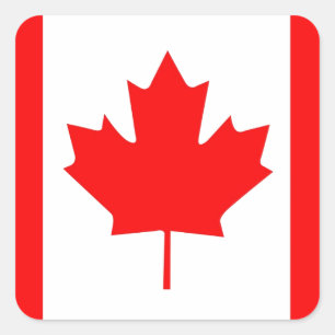 Canadian Maple Leaf Square Sticker