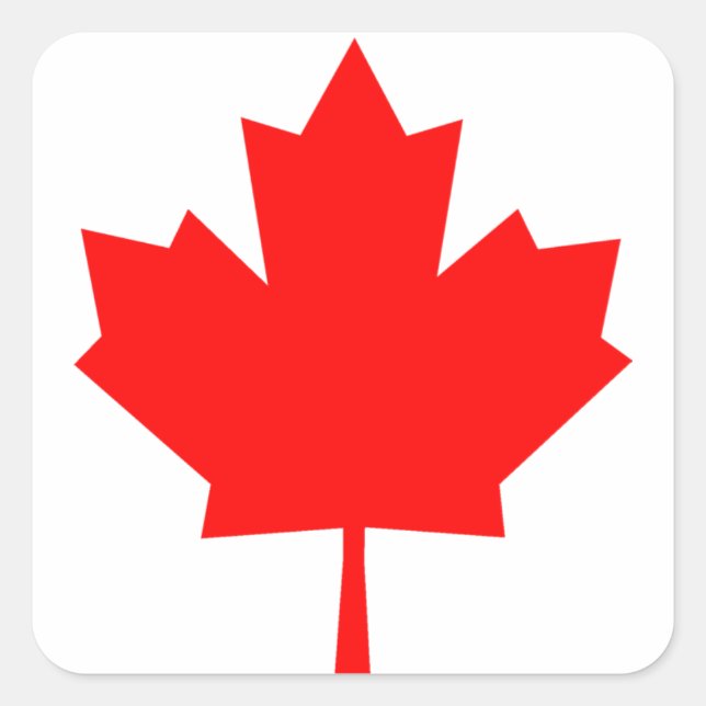 Canadian Maple Leaf Square Sticker (Front)