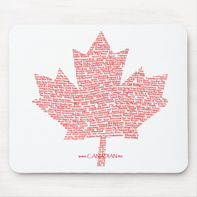 Canadian Maple Leaf Style Mouse Mat (Front)
