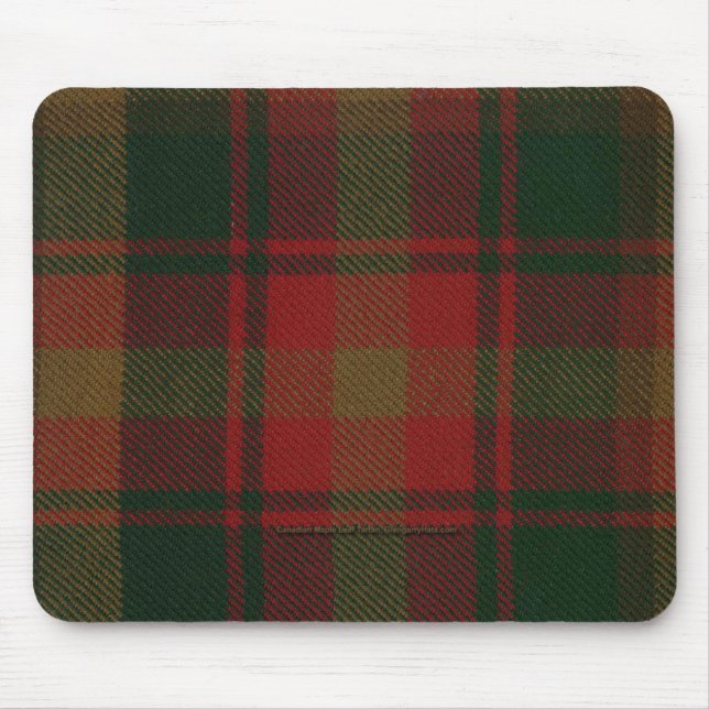 Canadian Maple Leaf Tartan Mousepad (Front)