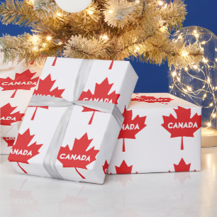 Canadian Maple Leaf Wrapping Paper – Red Canada