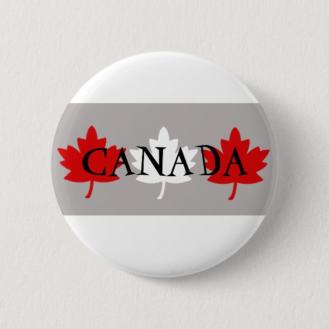 Canadian Maple Leafs 6 Cm Round Badge (Front)