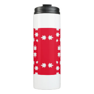 canadian maple leaves thermal tumbler