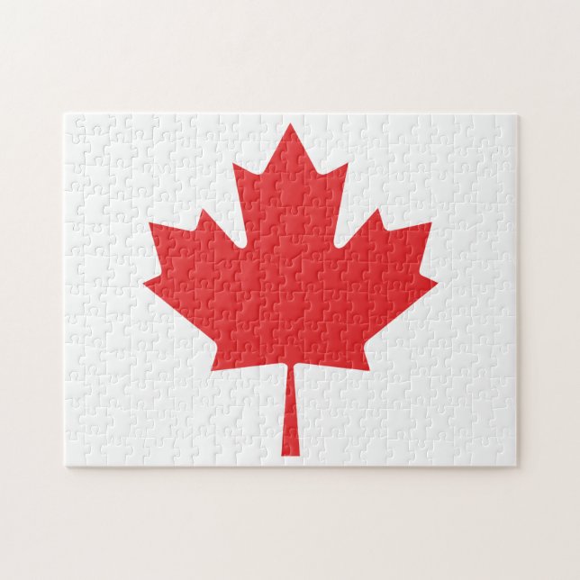 canadian maple red leaf jigsaw puzzle (Horizontal)