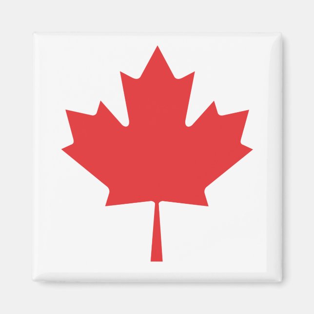 Canadian Maple Red Leaf Magnet – Canada Souvenir  (Front)