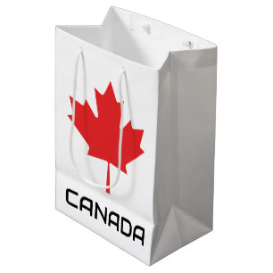 canadian maple red leaf medium gift bag