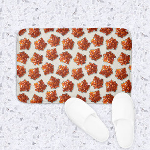 Canadian Maple Syrup Candy Pattern Bath Mat
