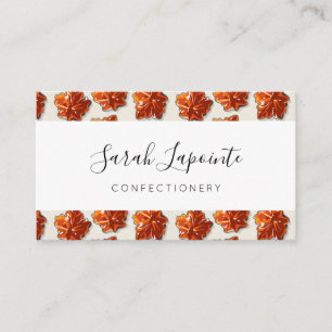 Canadian Maple Syrup Candy Pattern Business Card