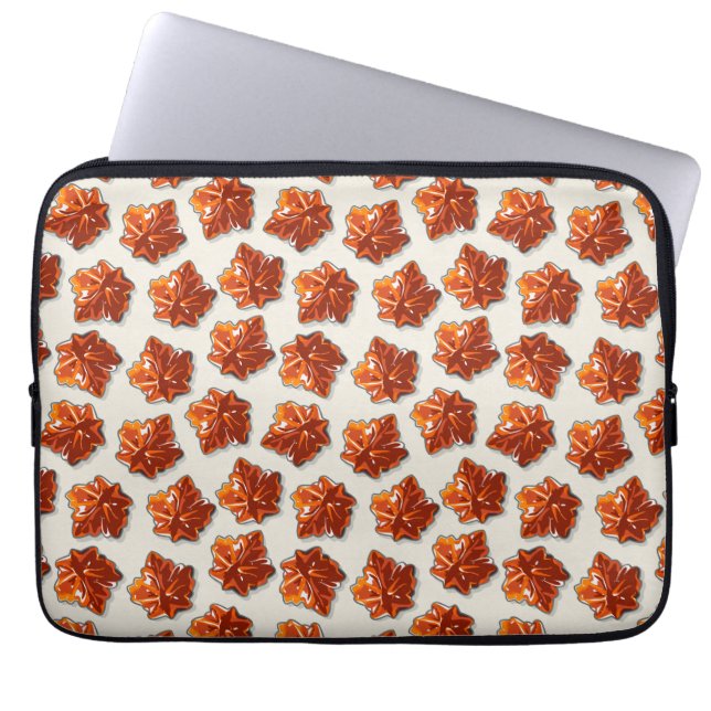 Canadian Maple Syrup Candy Pattern Laptop Sleeve (Front)