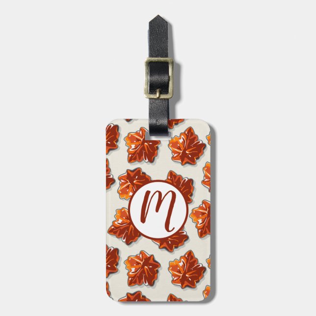 Canadian Maple Syrup Candy Pattern Luggage Tag (Front Vertical)