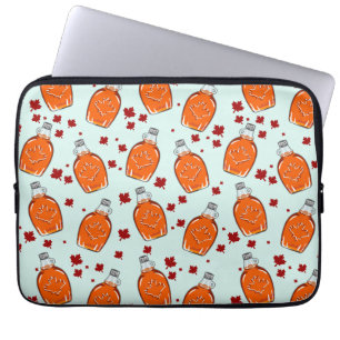 Canadian Maple Syrup Pattern Laptop Sleeve