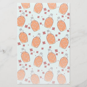Canadian Maple Syrup Pattern Stationery