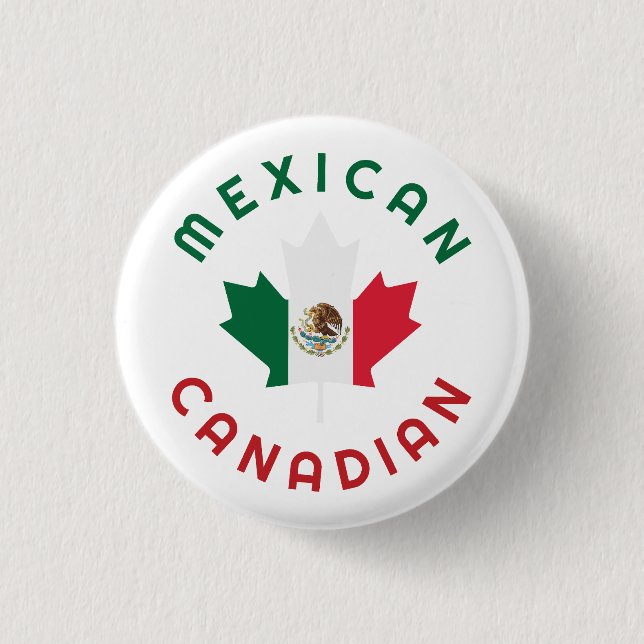 Canadian Mexican Roots  3 Cm Round Badge (Front)