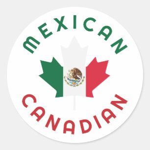 Canadian Mexican Roots  Classic Round Sticker
