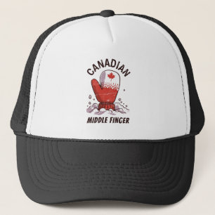 Canadian Middle Finger  Trucker Hat