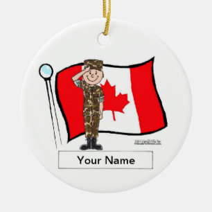 Canadian Military - Male Ceramic Tree Decoration