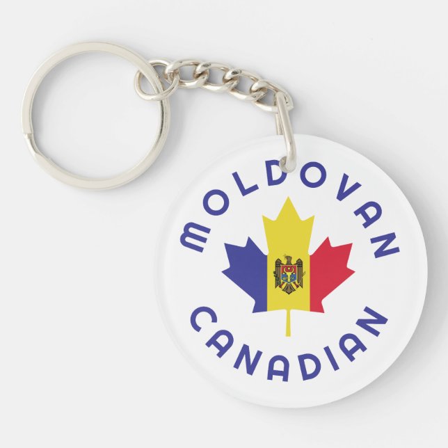 Canadian Moldovan  Roots Key Ring (Front)