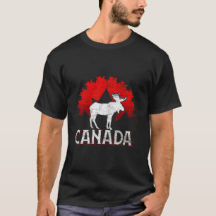 Canadian Moose Maple Leaf Animal Canada T-Shirt