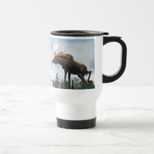 Canadian Moose & Mountains Wildlife Nature Travel Mug