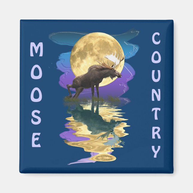 Canadian Moose Wildlife Art Magnet (Front)