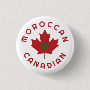 Canadian Moroccan Roots 3 Cm Round Badge