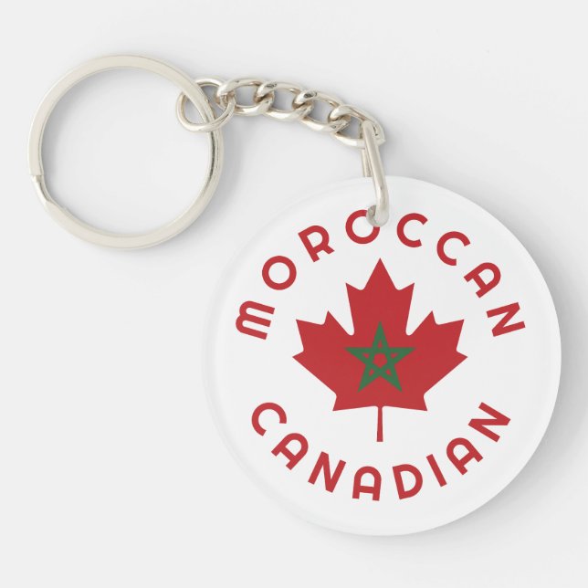 Canadian Moroccan  Roots Key Ring (Front)
