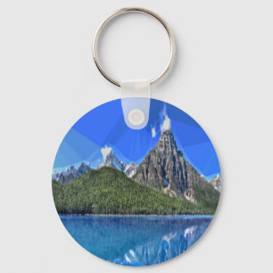 Canadian mountain photo key ring