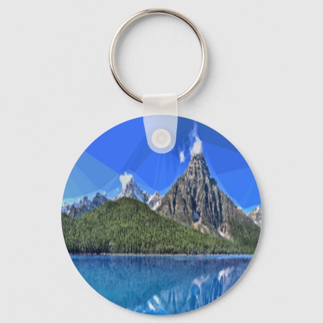 Canadian mountain photo key ring (Front)