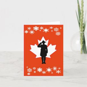 Canadian Mounted Police Snowflake  Christmas Card