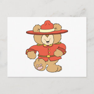 Canadian Mountie Bear Postcard