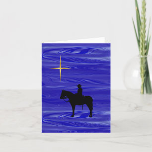 Canadian Mountie on Horse Christmas Card