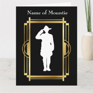 Canadian Mountie  Silhouette Big Retirement Card