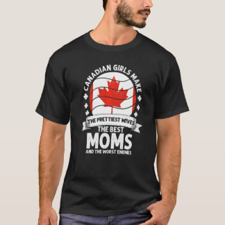 Canadian Mum Canada Mothers Day Mama Canadian Amer T-Shirt