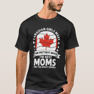 Canadian Mum Canada Mothers Day Mama Canadian Amer T-Shirt