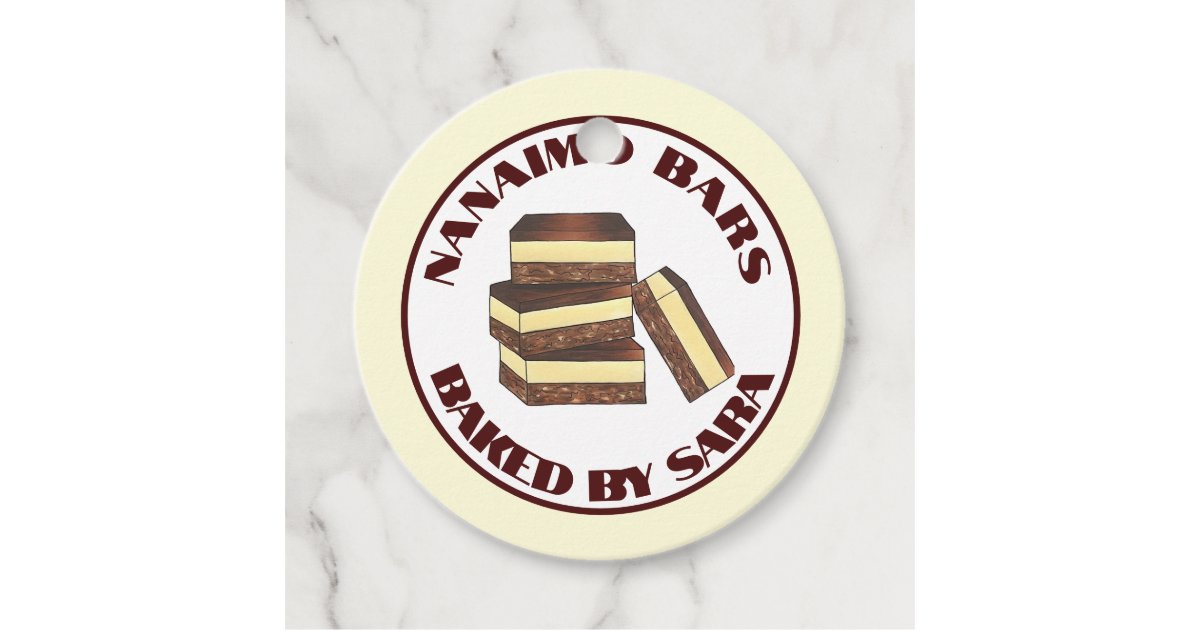 Canadian Nanaimo Bars Bakery Homemade Baked By Favour Tags Zazzle