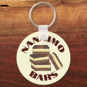 Canadian Nanaimo Bars Canada British Columbia Food Key Ring