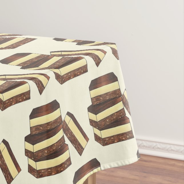 Canadian Nanaimo Bars Canada British Columbia Food Tablecloth (In Situ)