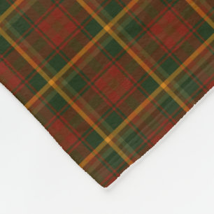Canadian National Maple Leaf Tartan Fleece Blanket