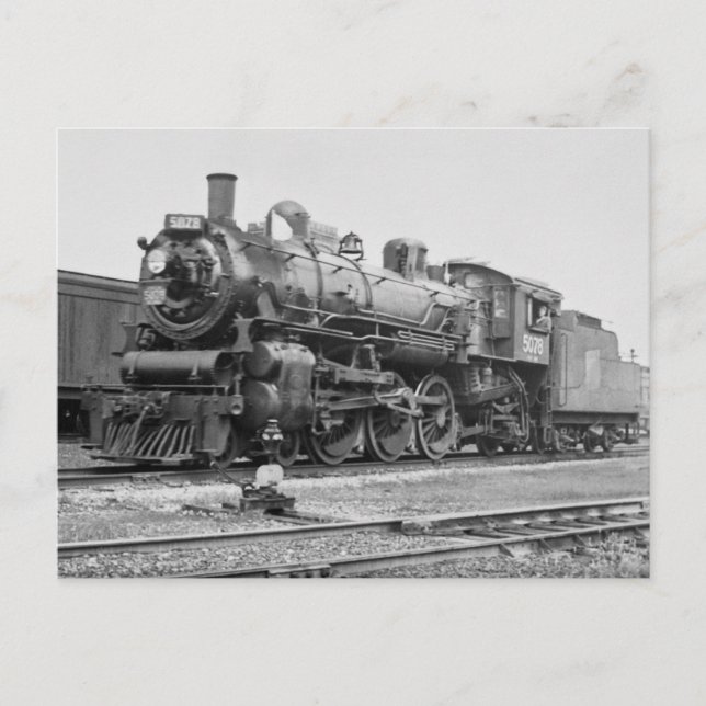 Canadian National Railroad Engine 5078 Postcard (Front)
