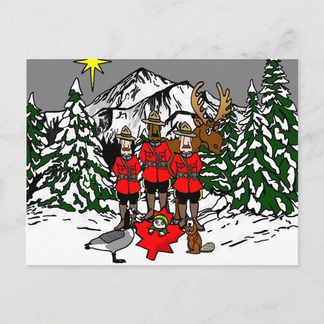 Canadian Nativity Scene Postcard (Front)