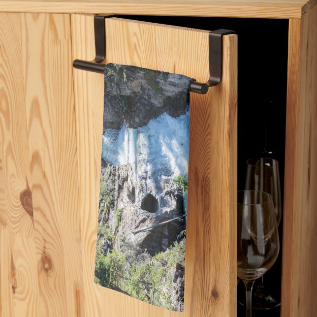 Canadian Nature, Stanley Falls Waterfall Tea Towel (Thirds Fold)